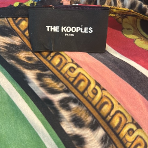The Kooples Baroque Pattern-Block Silk Wrap Dress. Large. - Picture 9 of 11